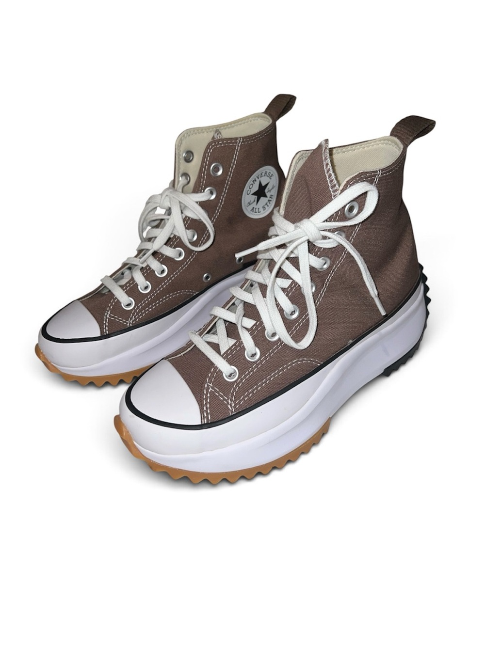 Converse Run Star Hike Platform High Top Sneakers Brown Sz W 8.5 / M 7 - Picture 2 of 9